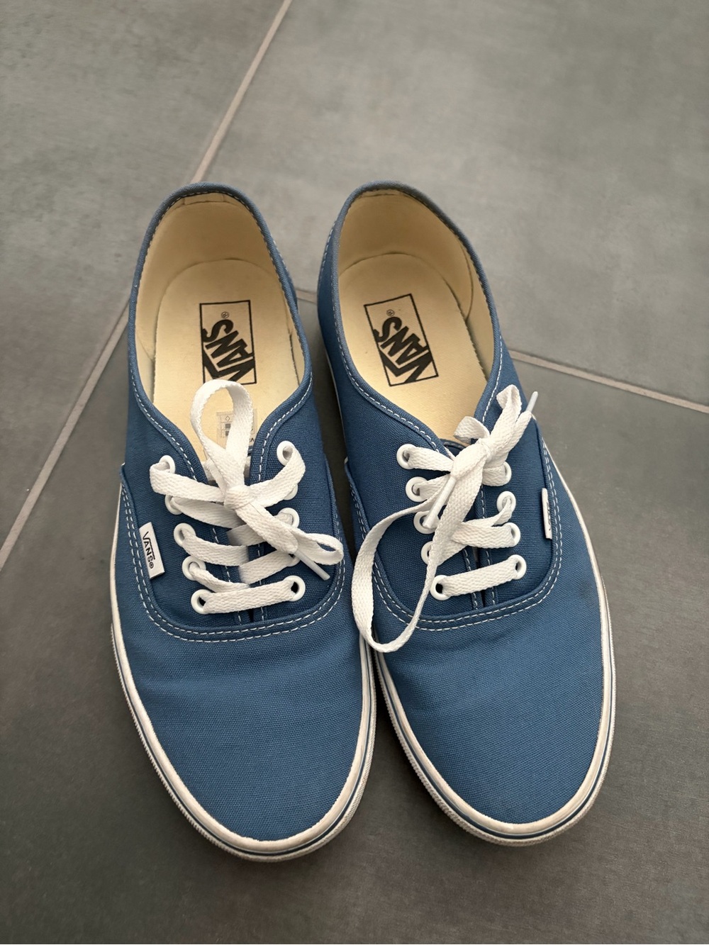 Vans Classic Low-Top Sneakers in Blue with White Trim